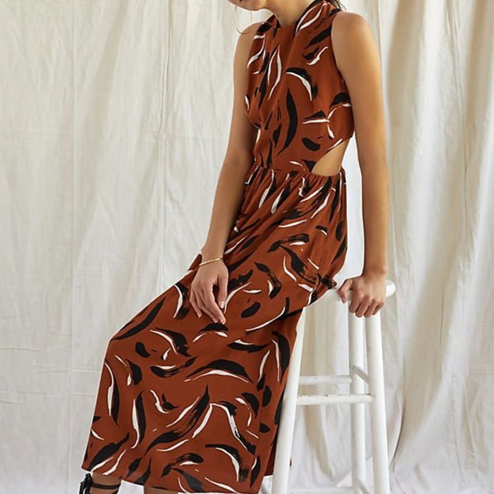Anthropologie x Cory Lynn Calter Printed Cut-out Maxi dress (worn once!)